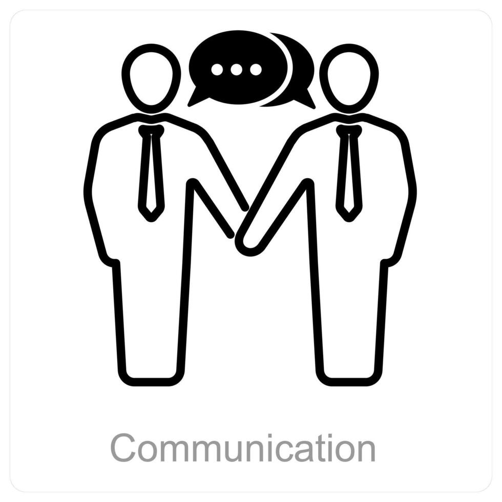 la communication et relier icône concept vecteur