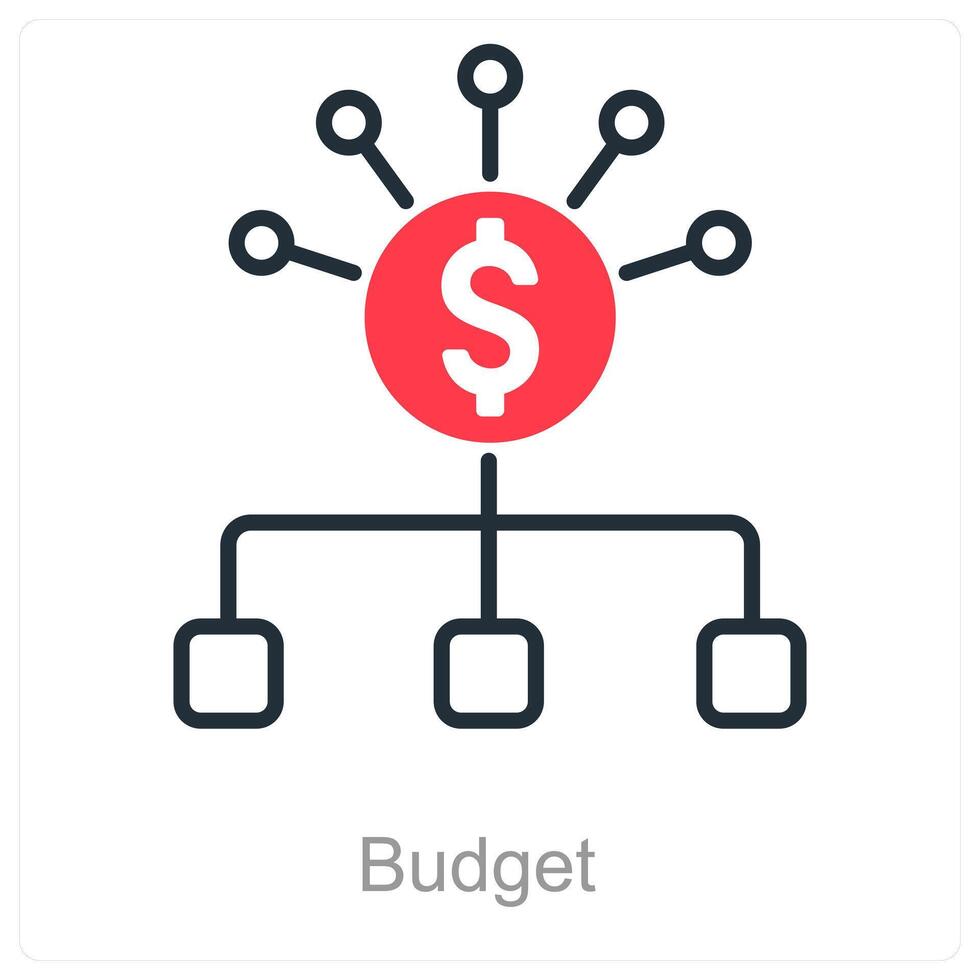 budget et argent icône concept vecteur