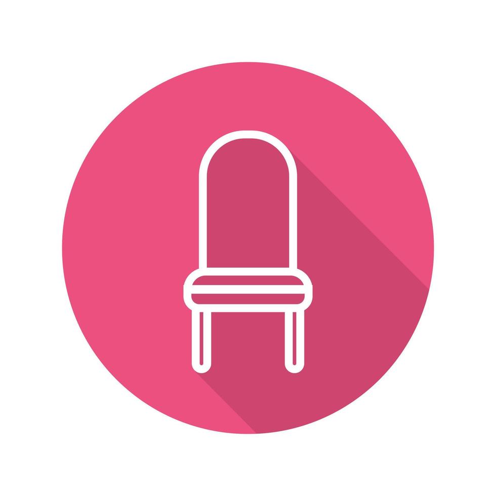 icône plate linéaire grandissime chaise classique. symbole de ligne de vecteur