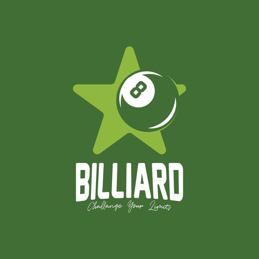 billard logo conception ancien rétro badge vecteur