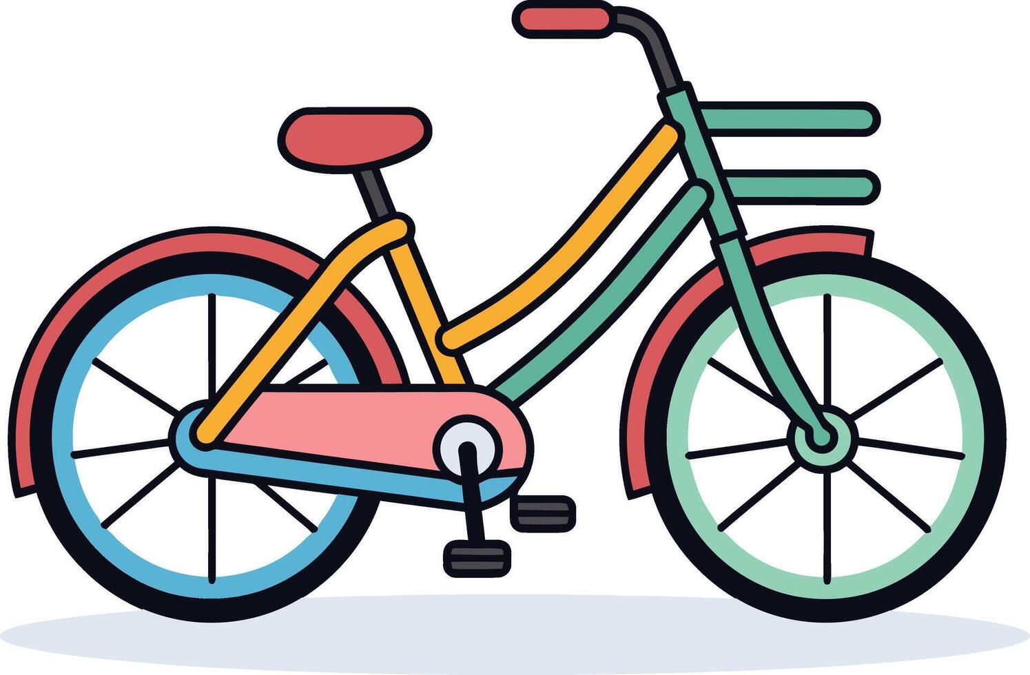 illustré cyclisme équipement vélo lumière graphique vecteur