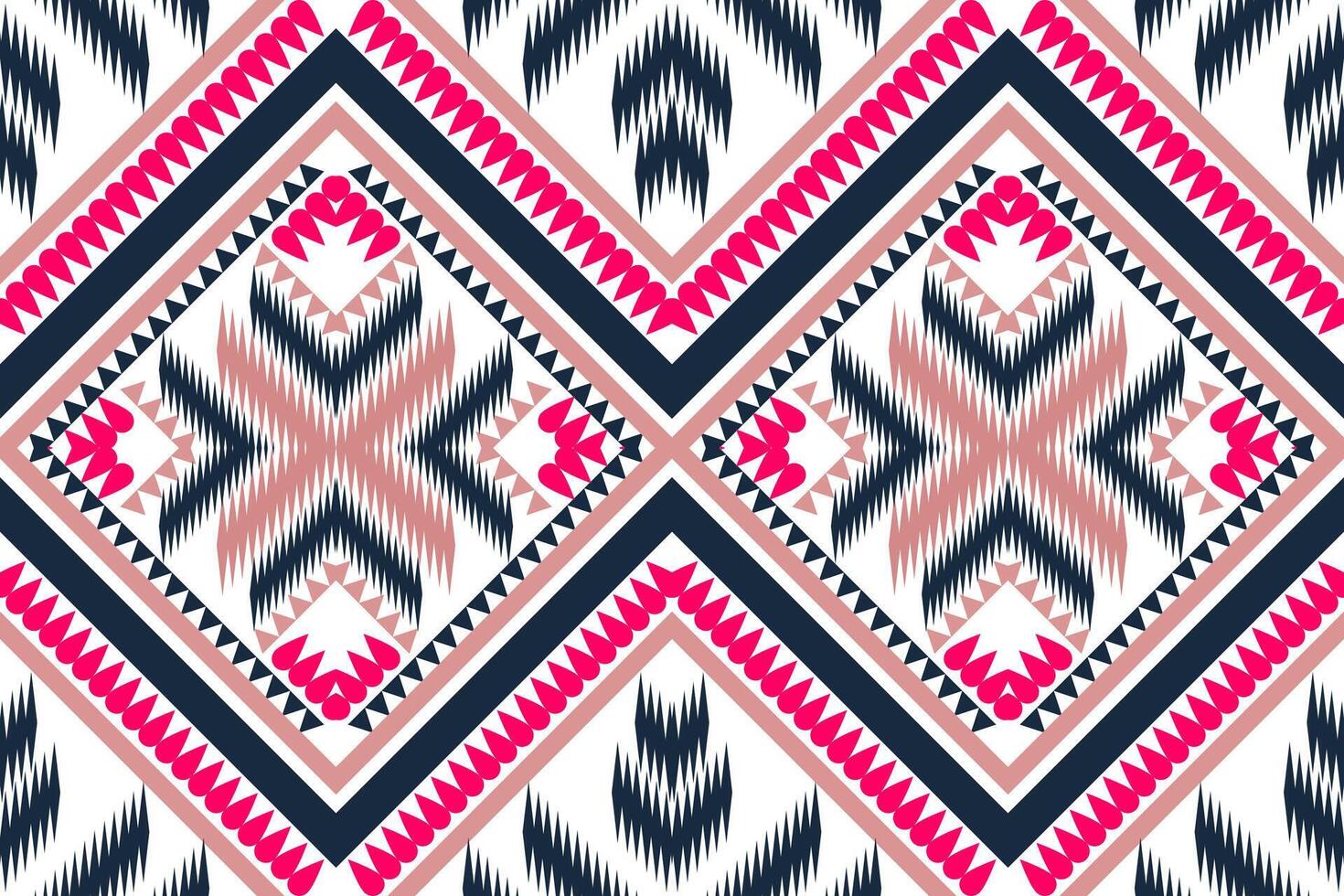 géométrique ethnique modèle, originaire de américain tribal tissu, tuile, tapis, , illustration conception, sur marine bleu Contexte vecteur