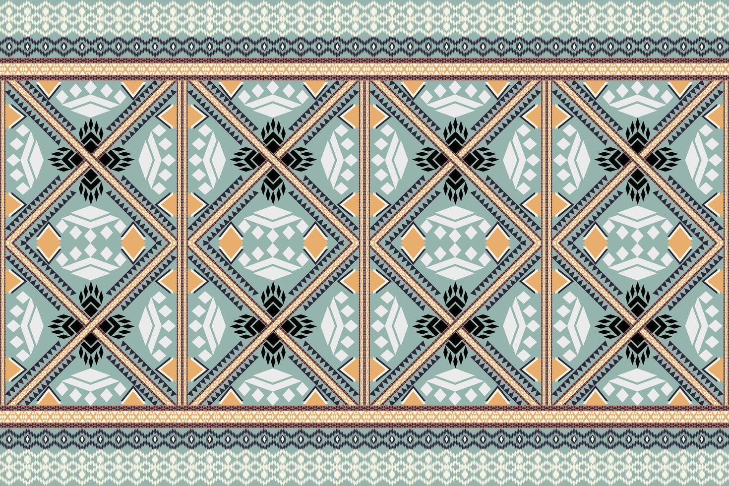 en tissu géométrique ethnique modèle, originaire de américain tribal tissu, tuile, tapis, , illustration conception, sur marine bleu Contexte vecteur