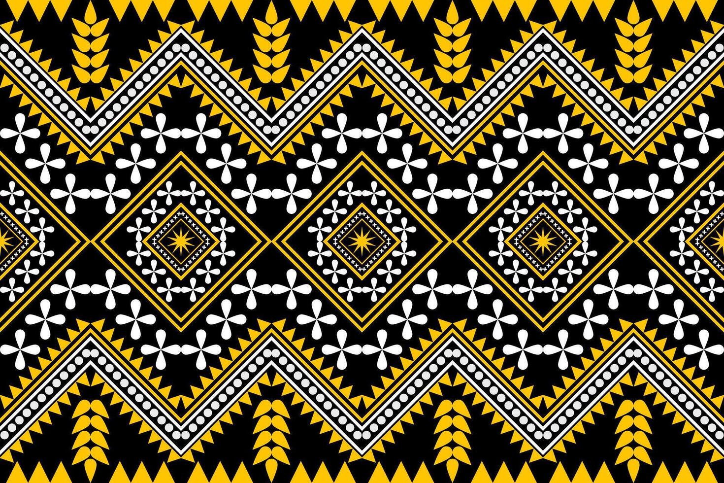 aztèque tribal géométrique Contexte dans noir rouge Jaune blanc sans couture Bande modèle. traditionnel ornement ethnique style. conception pour textile, tissu, vêtements, rideau, tapis, ornement, emballage. vecteur