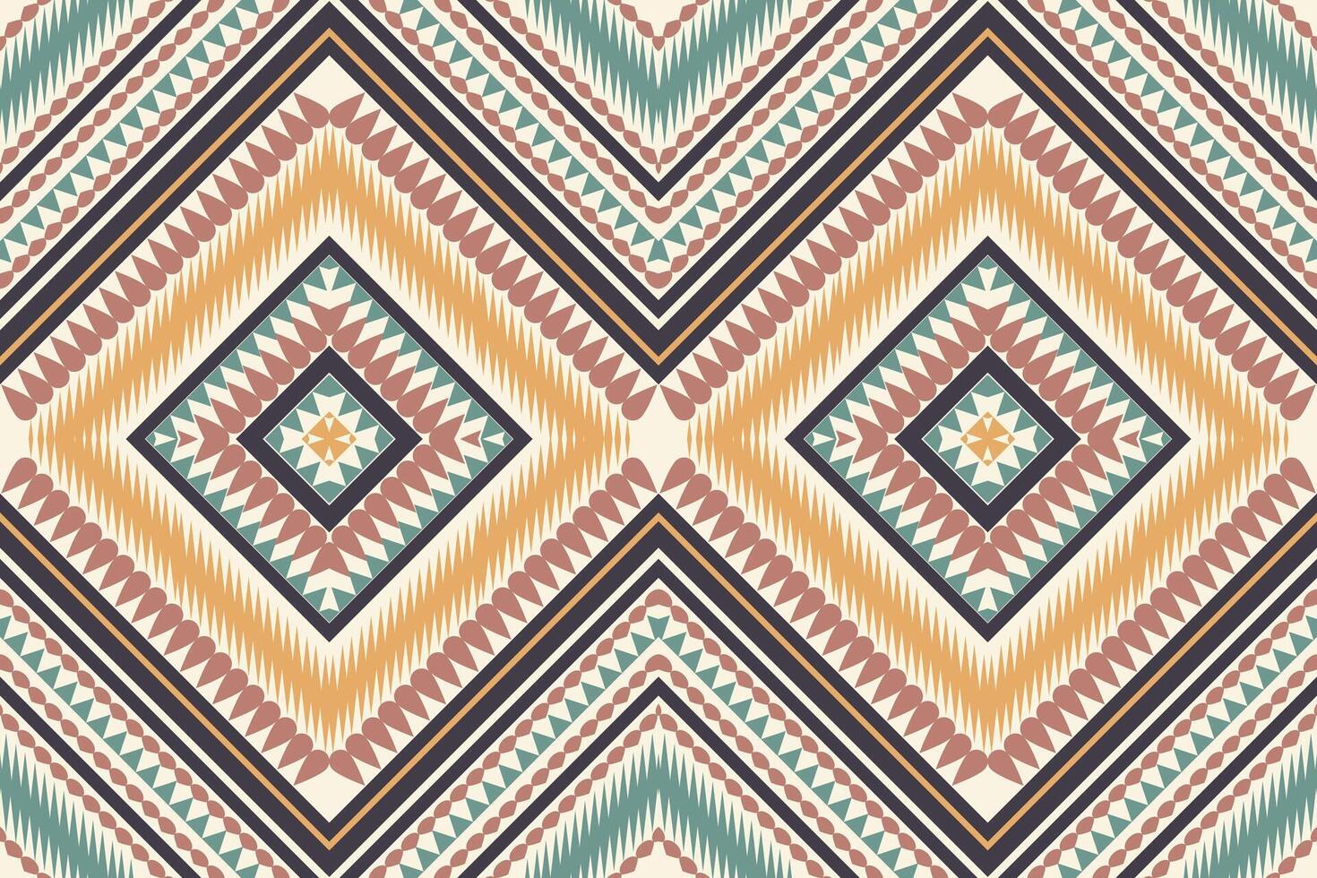 géométrique ethnique modèle, originaire de américain tribal tissu, tuile, tapis, , illustration conception, sur marine bleu Contexte vecteur