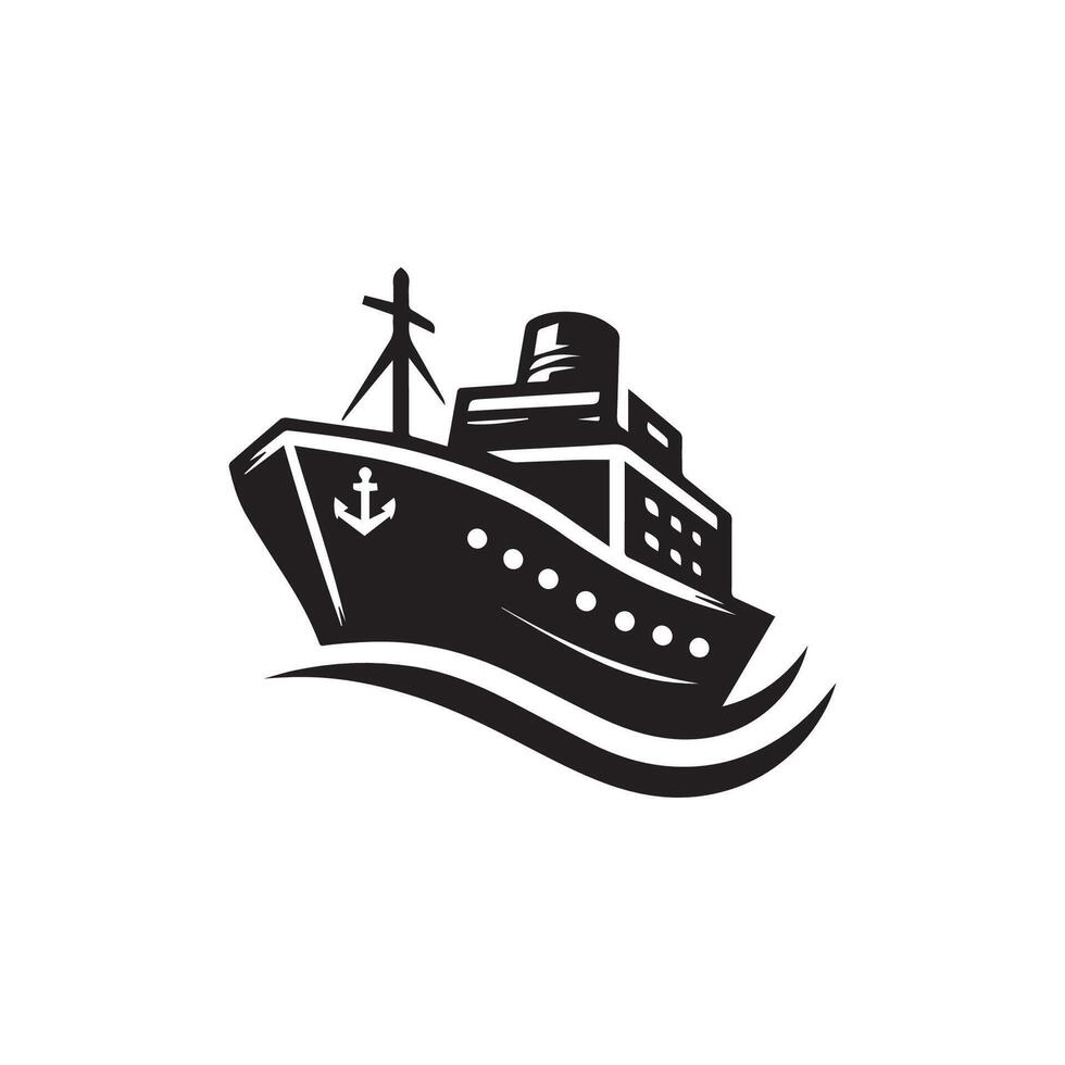 navire logo modèle, navire élément, navire icône illustration vecteur