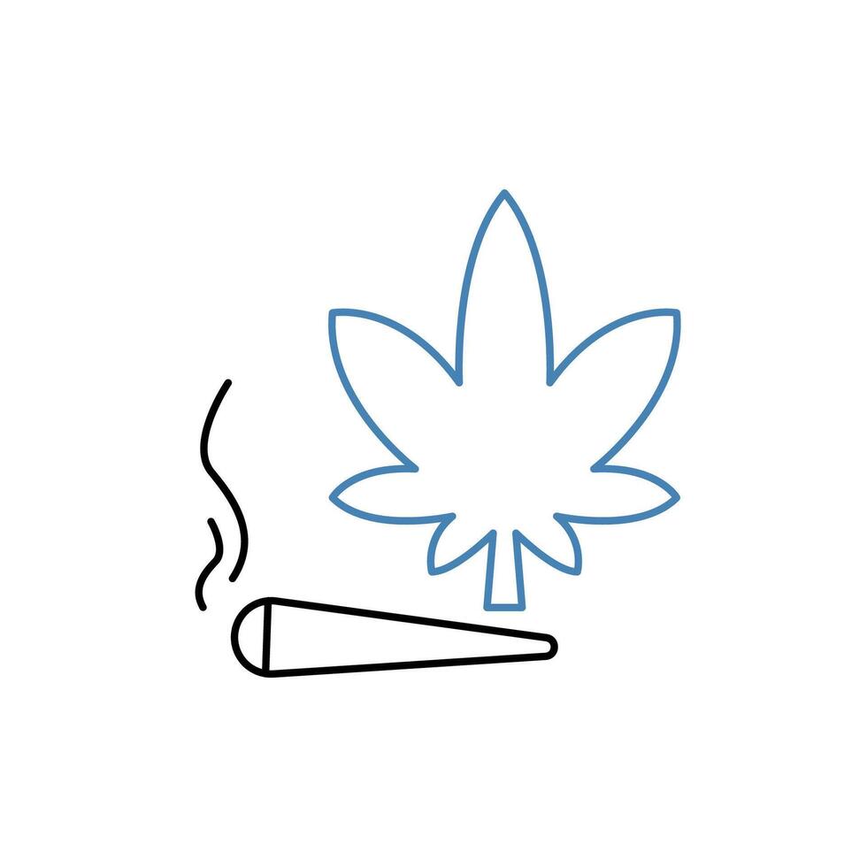 cannabis concept ligne icône. Facile élément illustration. cannabis concept contour symbole conception. vecteur