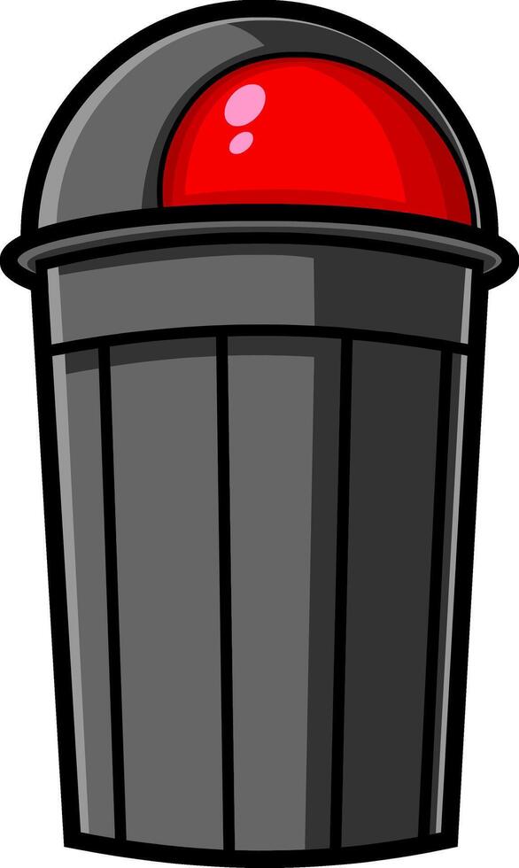 dessin animé des ordures poubelle vecteur