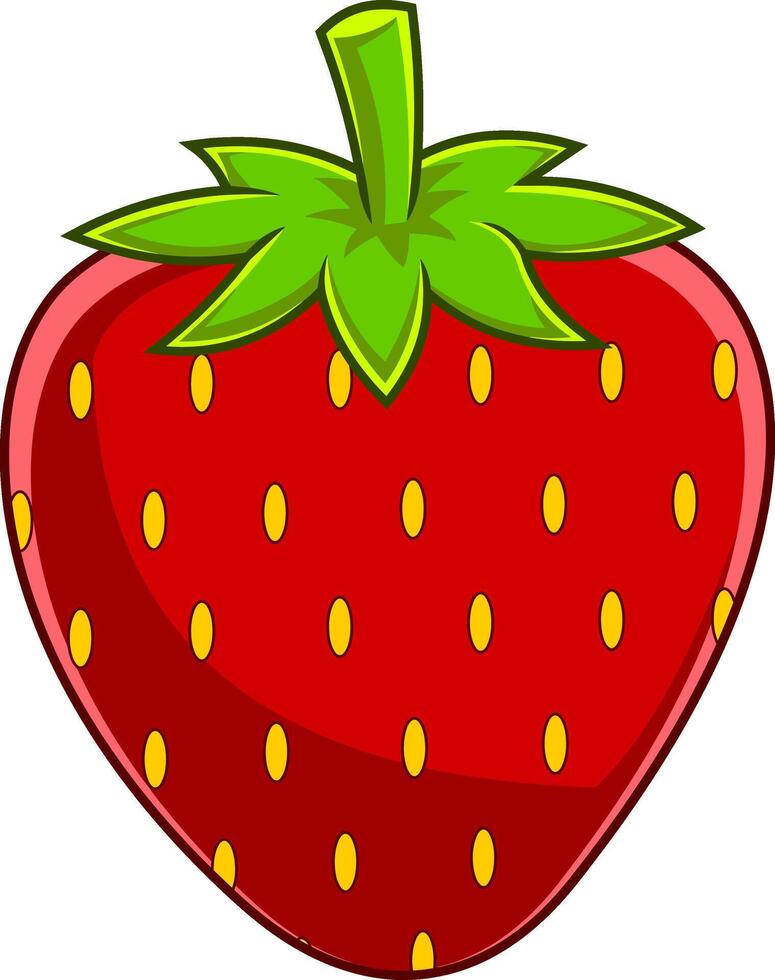 fruit de fraise de dessin animé vecteur