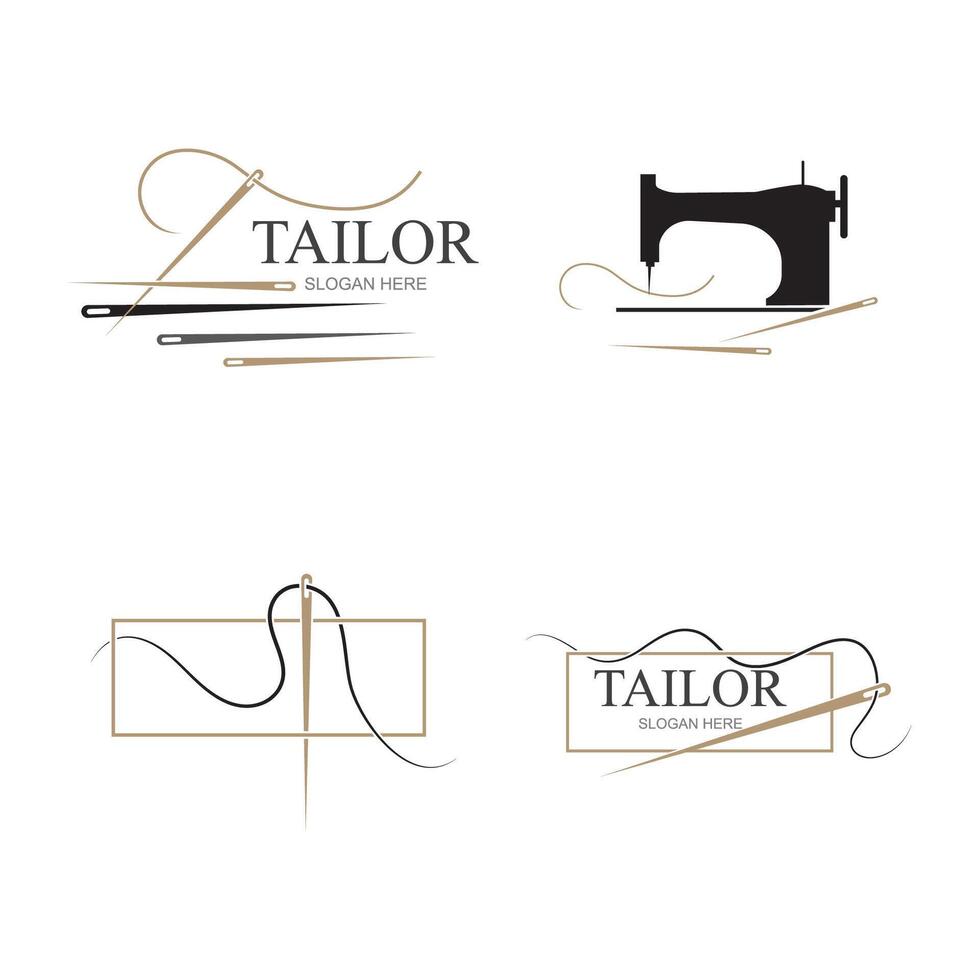 collection logo et symbole tailleur vecteur