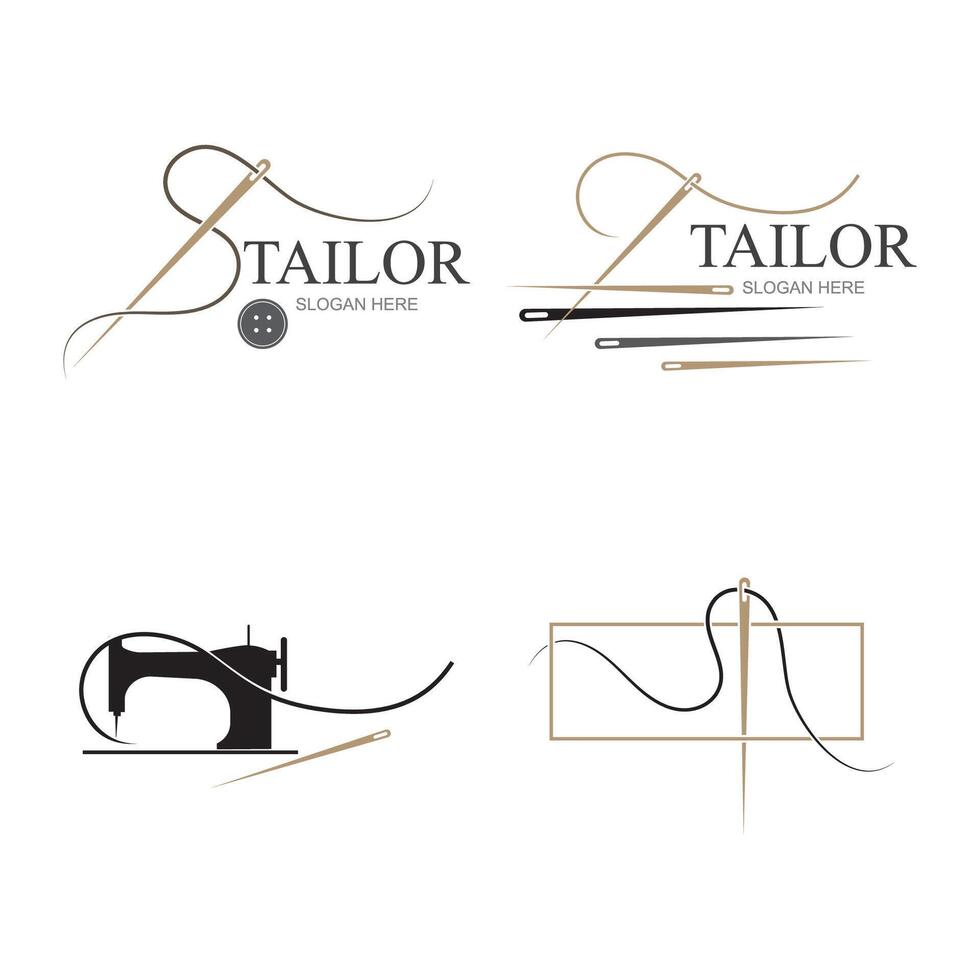 collection logo et symbole tailleur vecteur