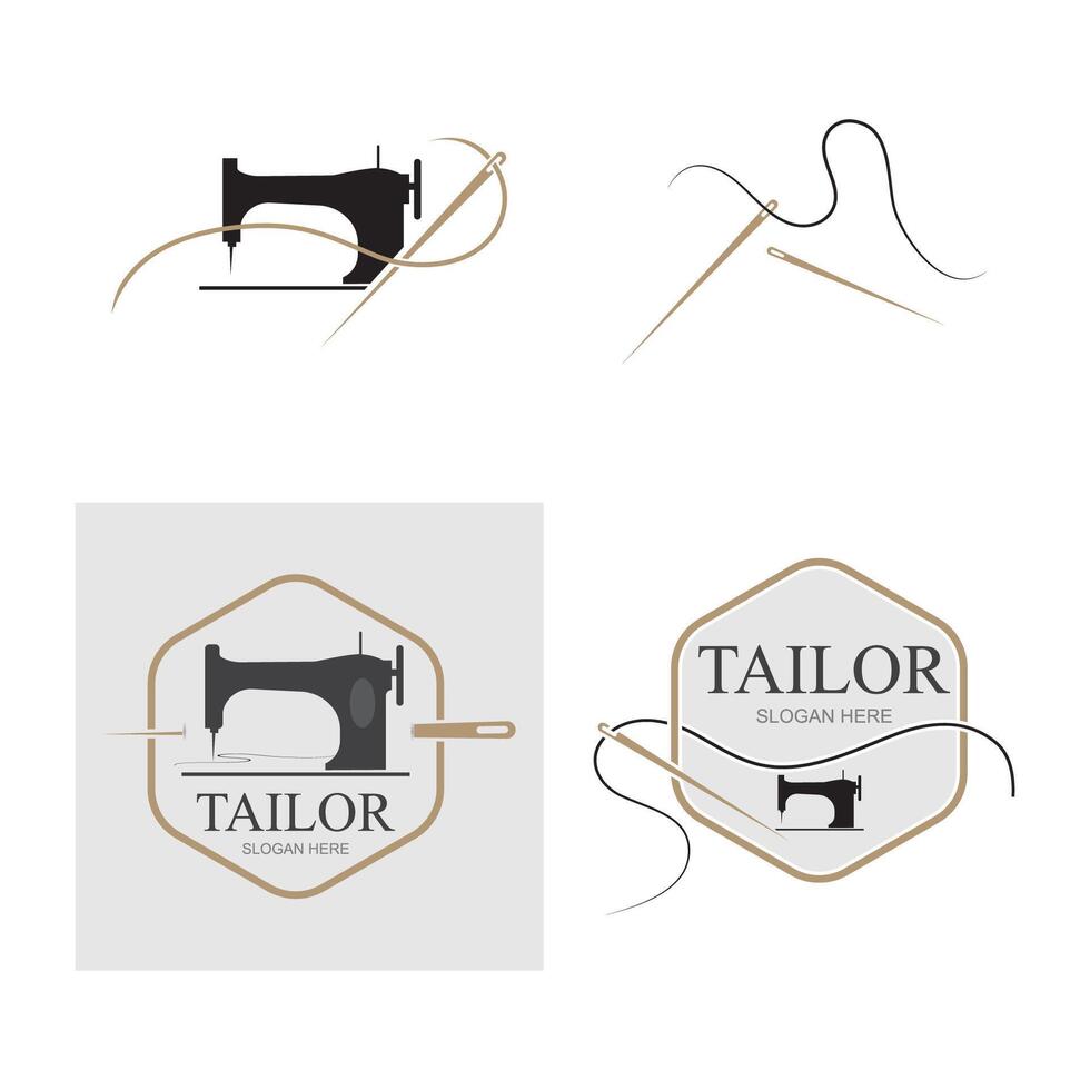 collection logo et symbole tailleur vecteur