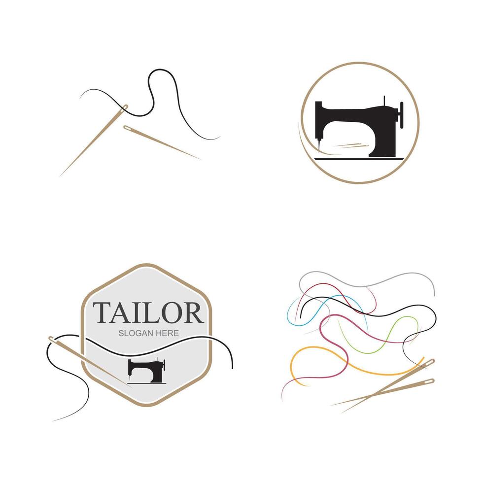 collection logo et symbole tailleur vecteur