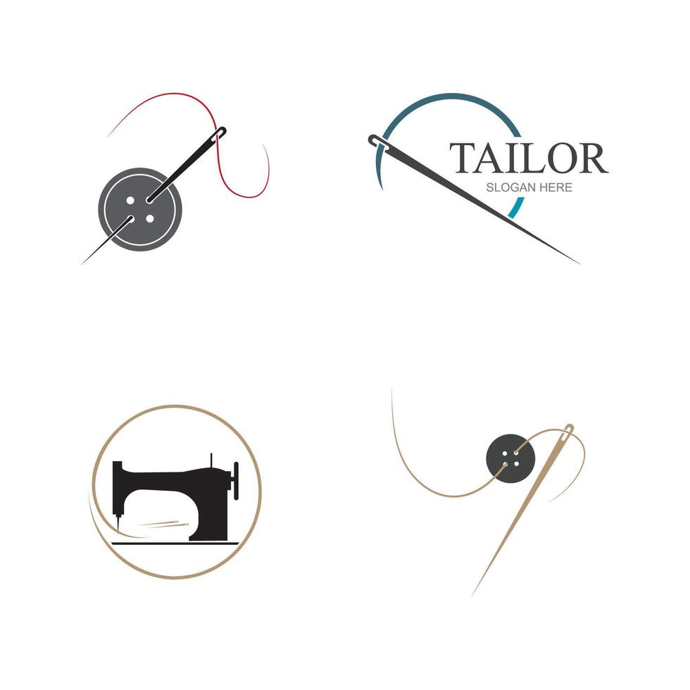 collection logo et symbole tailleur vecteur