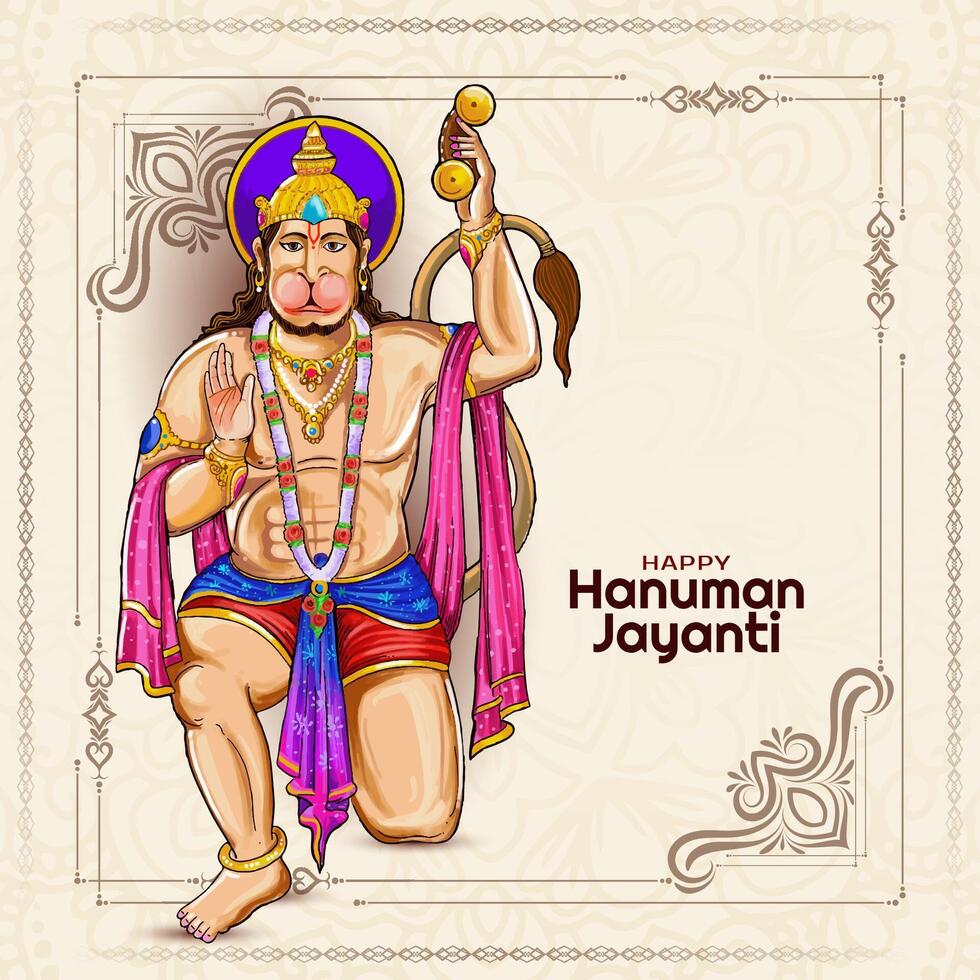 content hanuman jayanti Indien religieux Festival Contexte conception vecteur