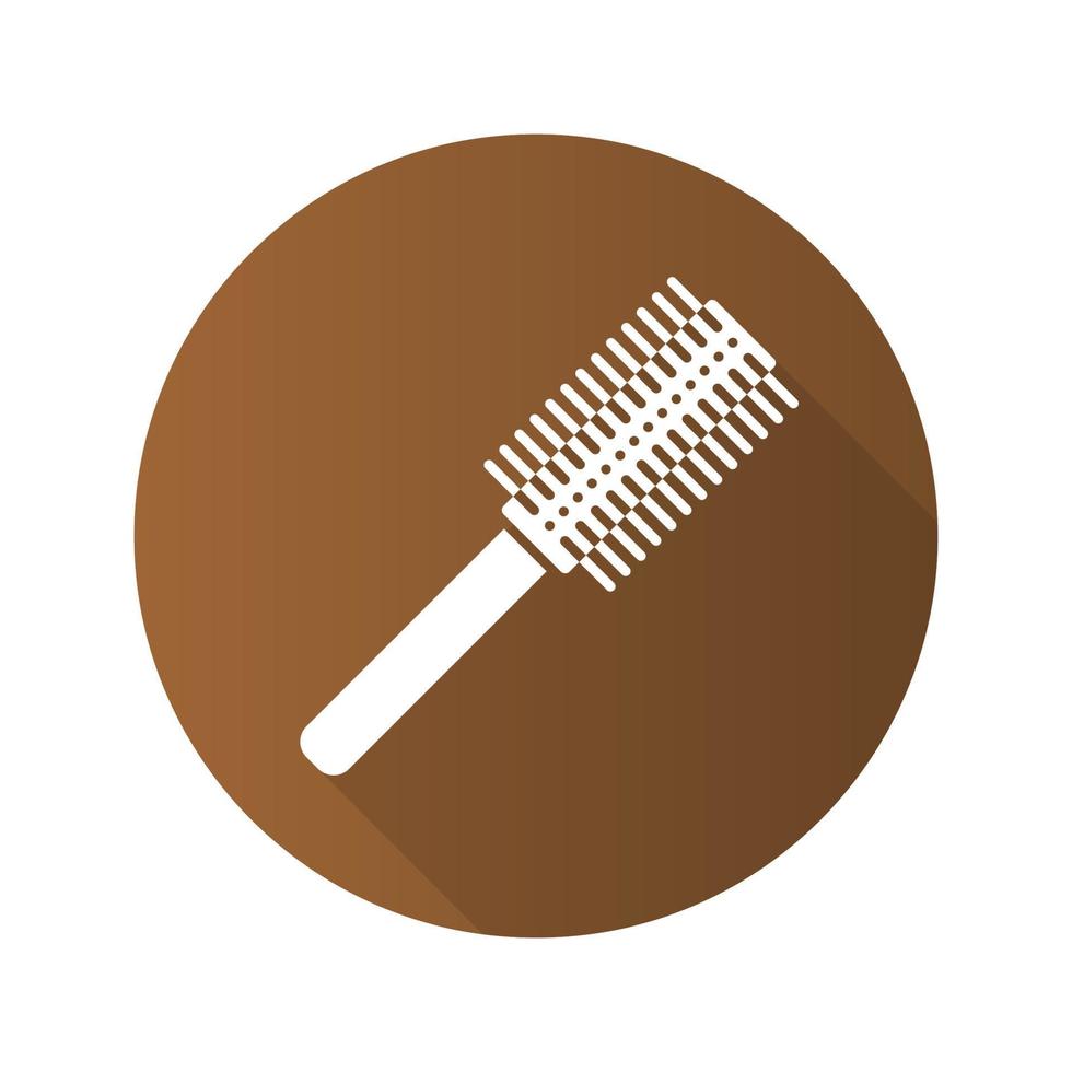 brosse à cheveux design plat grandissime icône. symbole de silhouette de vecteur