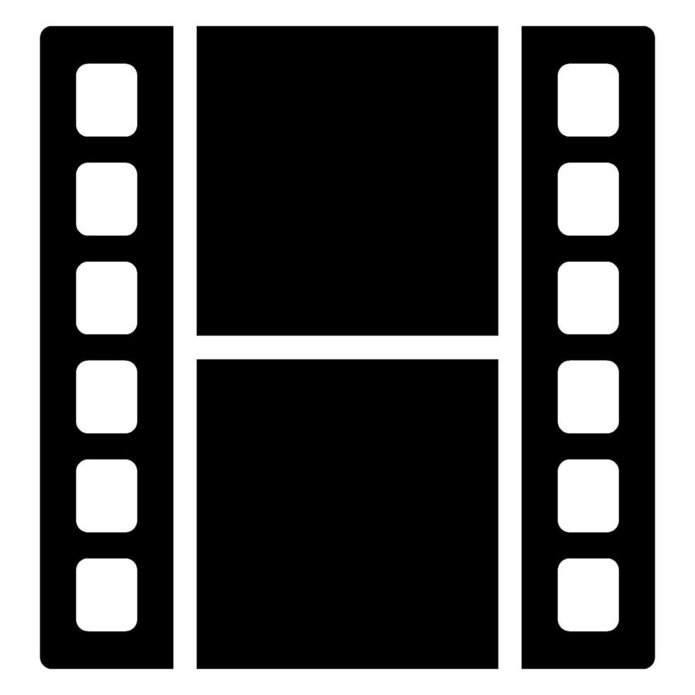 icône de glyphe de bande de film vecteur