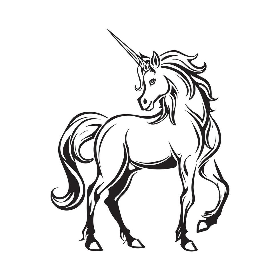 illustration de une Licorne isolé sur blanc vecteur