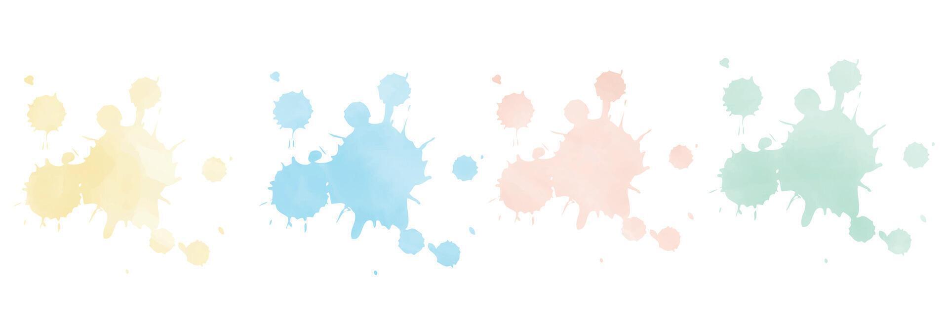 main tiré aquarelle liquide tache. abstrait aqua taches griffonner laissez tomber élément pour conception, illustration, fond d'écran, carte. illustration isolé sur blanc Contexte. vecteur