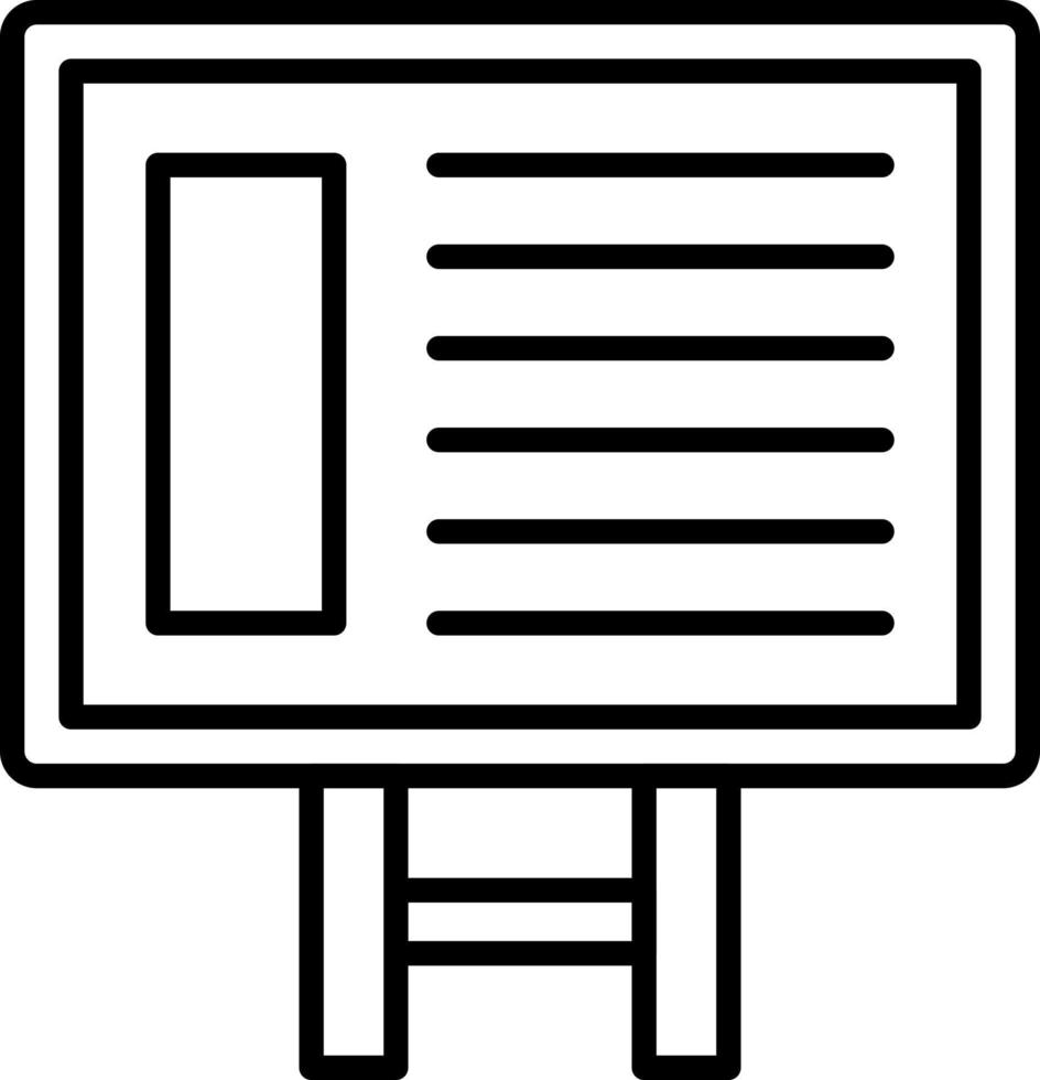 icône de ligne de bannières vecteur