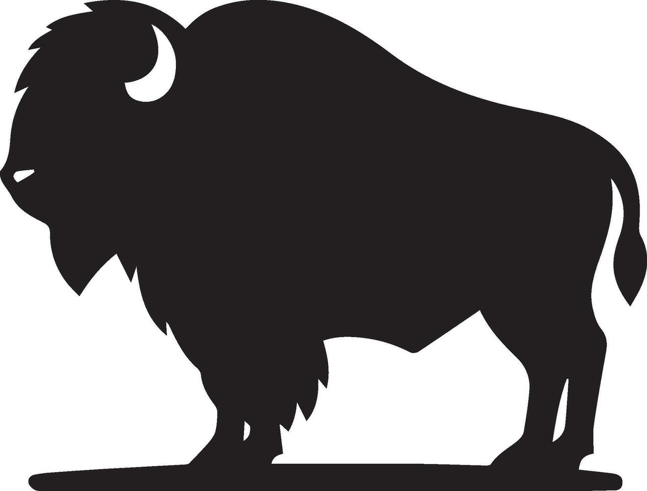 bison silhouette isolé sur blanc Contexte. vache logo vecteur