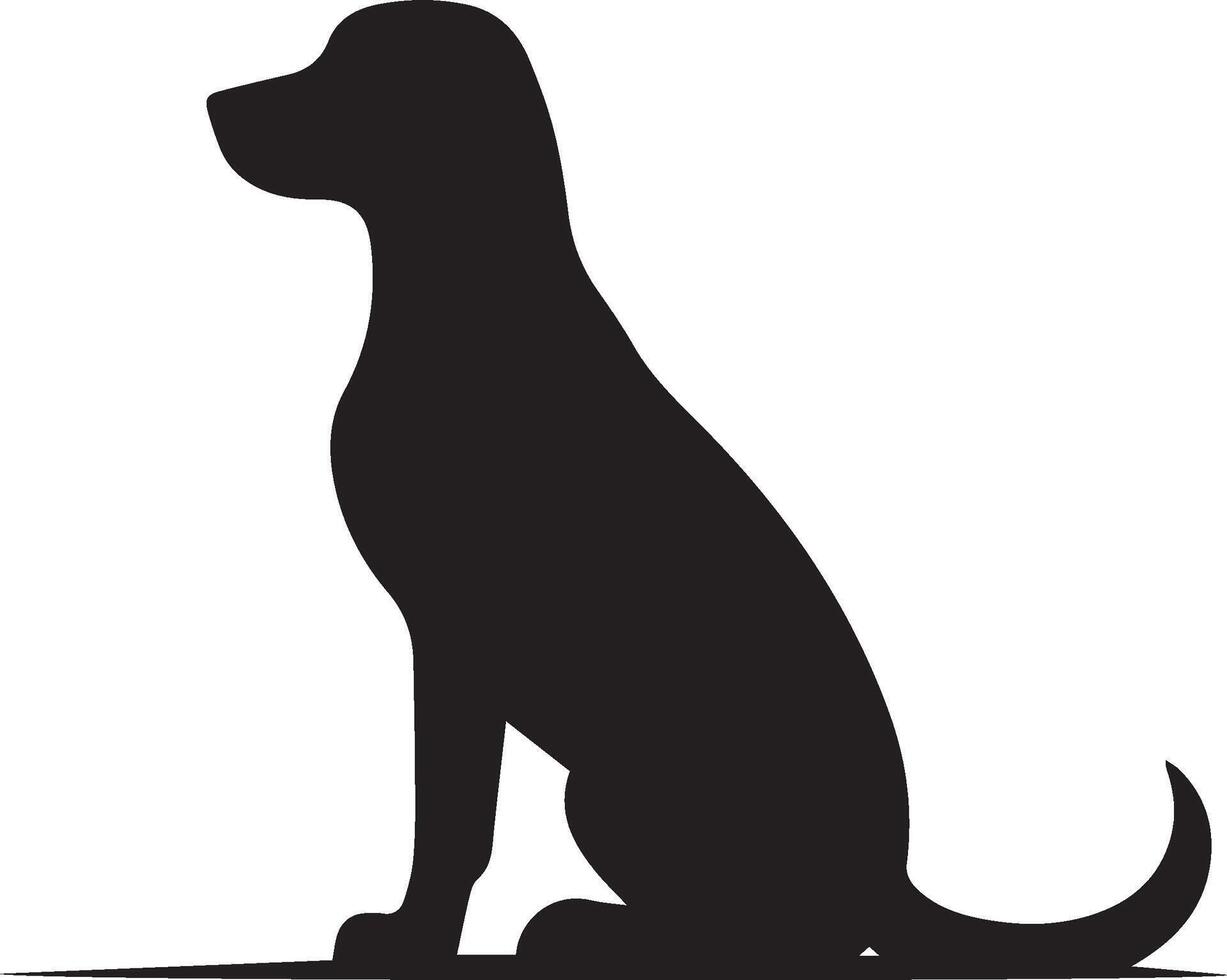 chien silhouette ensemble. chien illustration vecteur