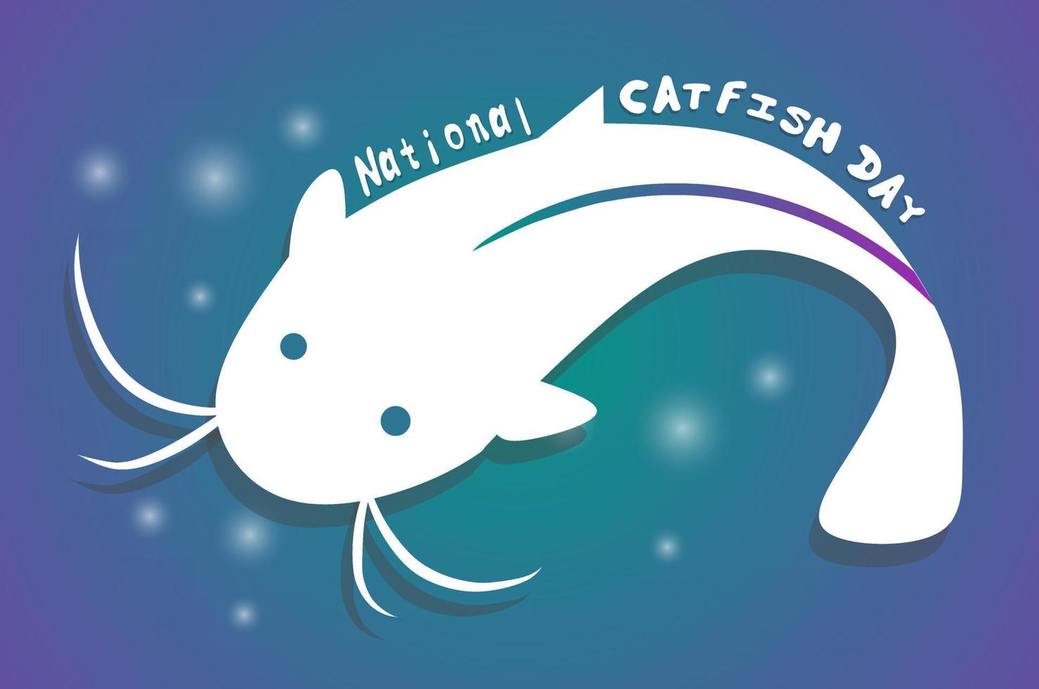 illustration vectorielle de la journée nationale du poisson-chat vecteur