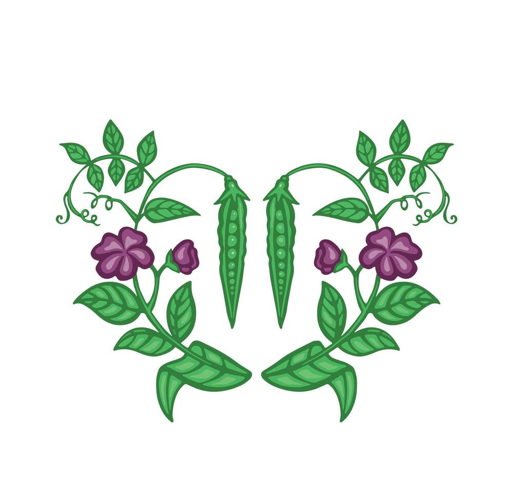 symbole de soja plante avec gousses. dessin animé style illustration vecteur
