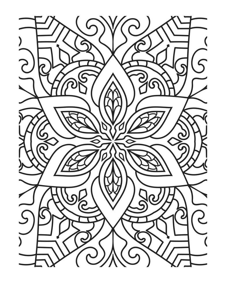 mandala contour pour adulte coloration page vecteur