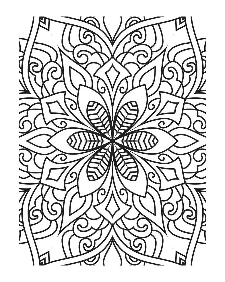 mandala contour pour adulte coloration page vecteur