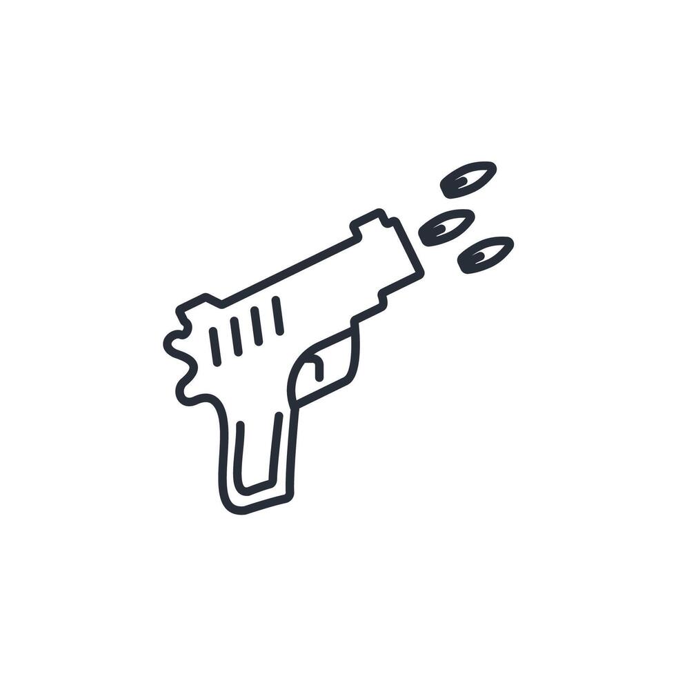 départ pistolet icône. .modifiable course.linéaire style signe pour utilisation la toile conception, logo.symbole illustration. vecteur