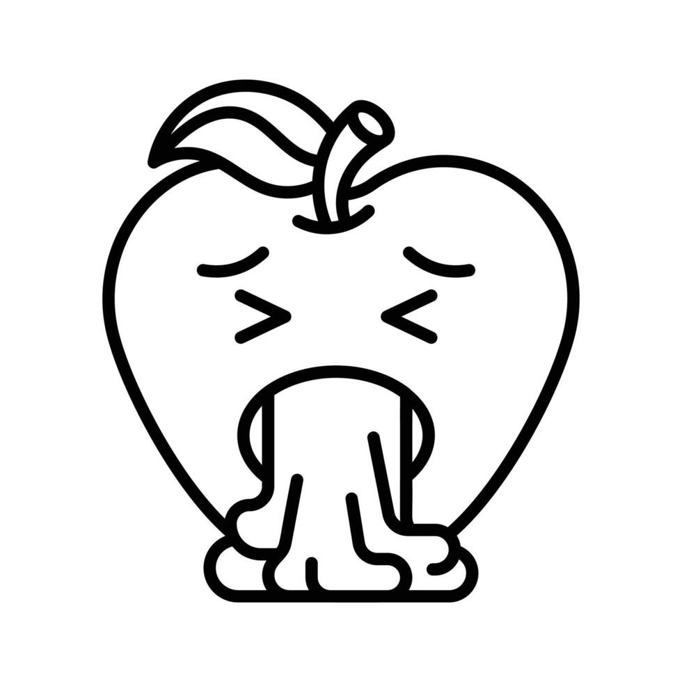 avoir votre mains sur cette branché vomissement emoji icône conception vecteur