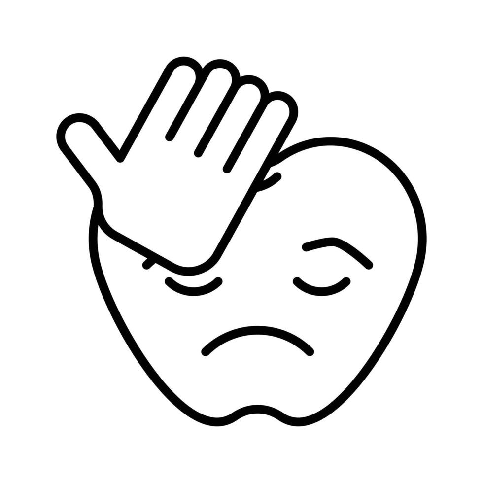 avoir cette incroyable icône de facepalm émoji, triste expressions emoji vecteur