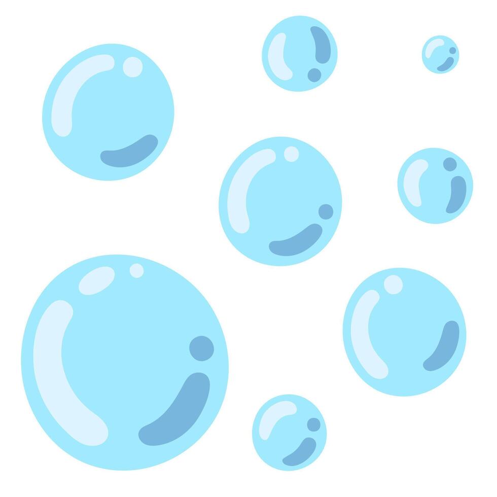savon bulles dessin animé illustration isolé sur blanc Contexte. vecteur