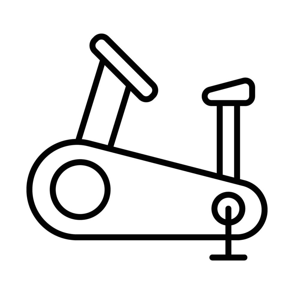 Stationnaire vélo ligne icône conception vecteur