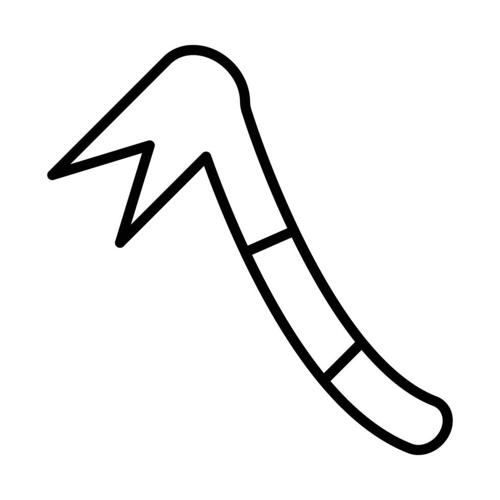 pied de biche ligne icône conception vecteur
