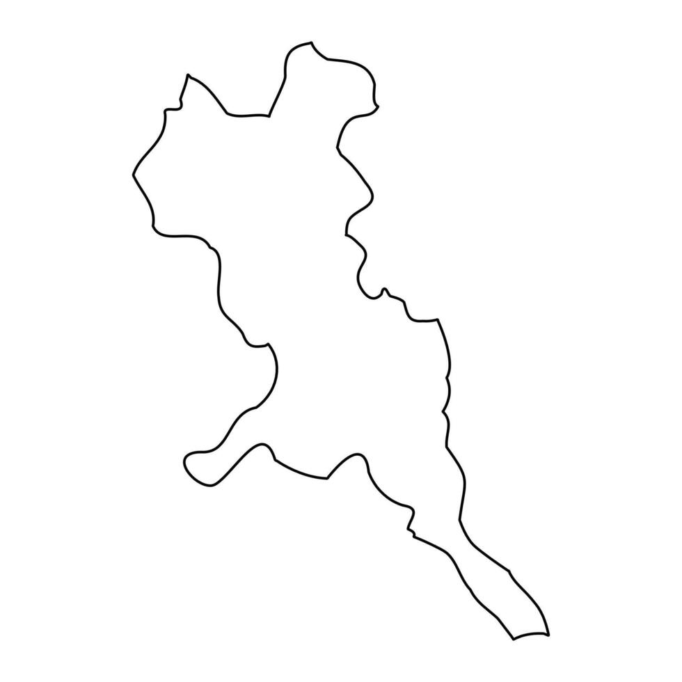 district 6 carte, administratif division de Malte. illustration. vecteur