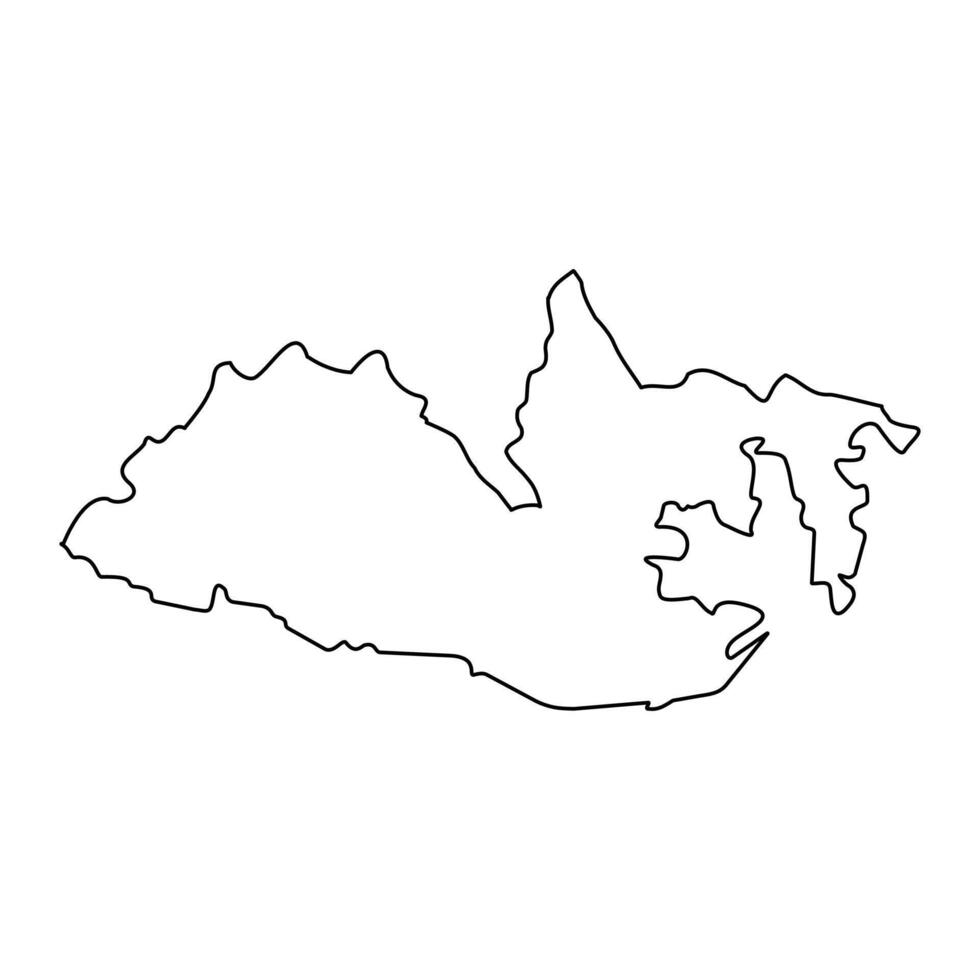 district 5 carte, administratif division de Malte. illustration. vecteur