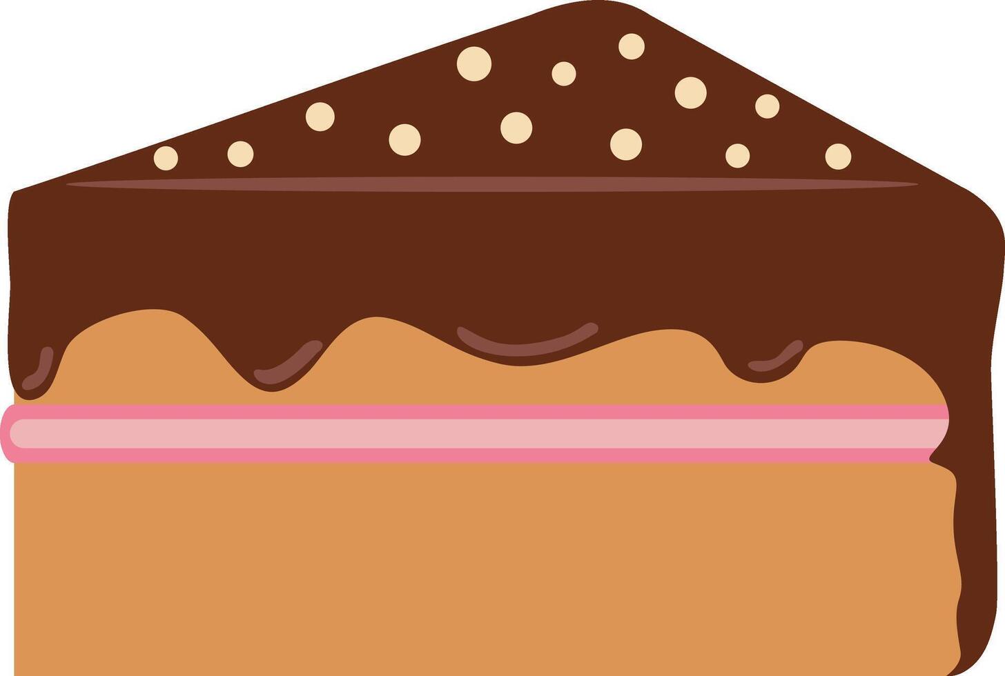pièce de savoureux Chocolat sucré gâteau vecteur