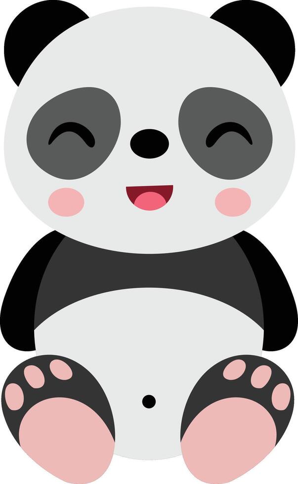 mignonne et amical Panda séance vecteur