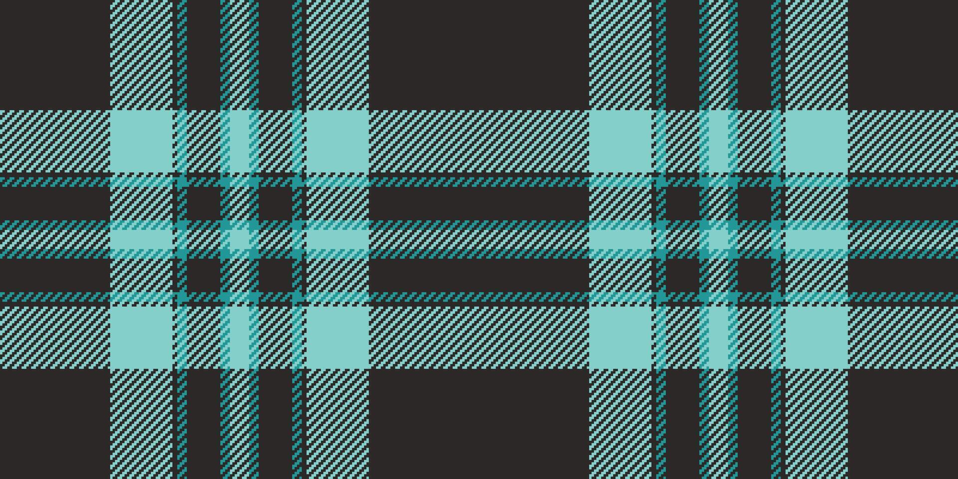 grandiose sans couture texture modèle, culturel plaid Contexte vérifier. ethnique textile en tissu tartan dans sarcelle et foncé couleurs. vecteur