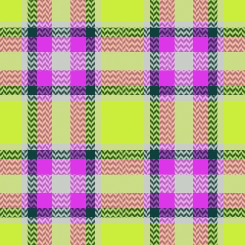 plaid sans couture modèle dans vert. vérifier en tissu texture. textile imprimer. vecteur