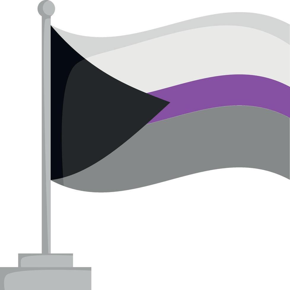 demisexuel fierté drapeau isolé sur blanc Contexte illustration vecteur