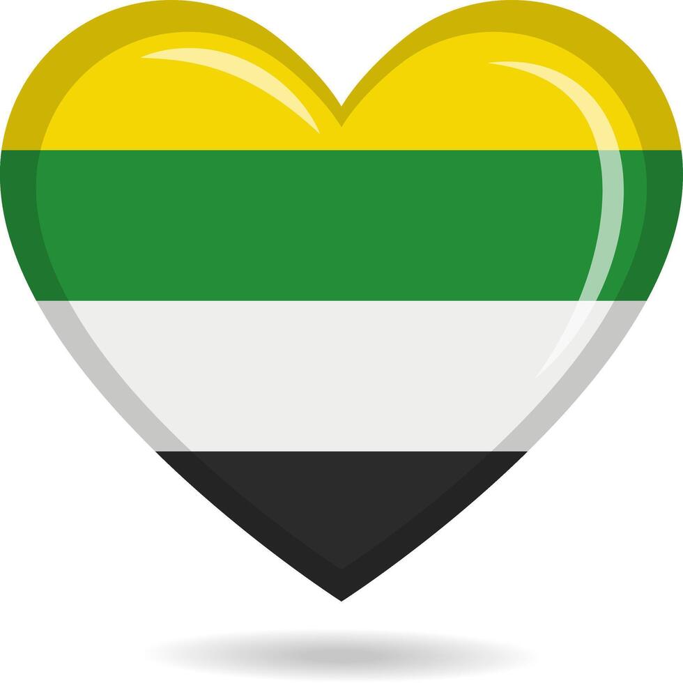 skoliosexuel fierté drapeau dans cœur forme illustration vecteur
