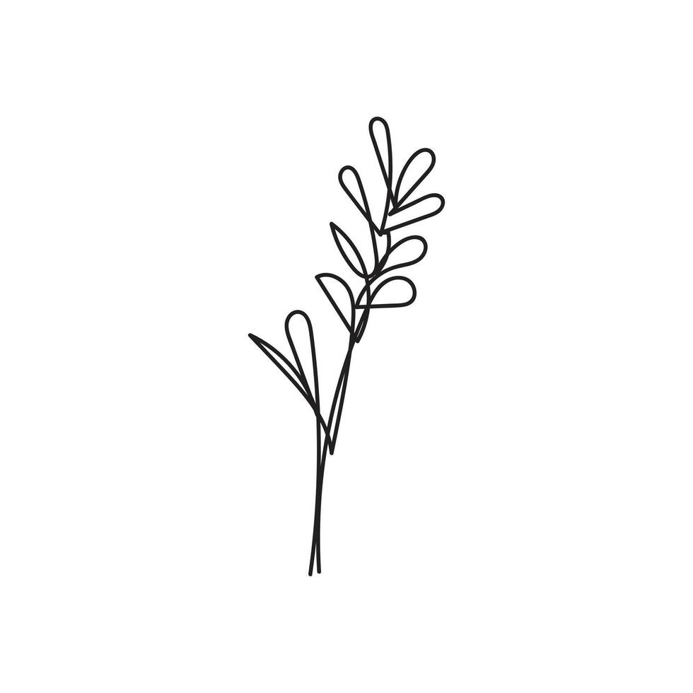 fleur plante minimal conception main tiré un ligne style dessin, fleur plante un ligne art continu dessin, fleur plante Célibataire ligne art vecteur