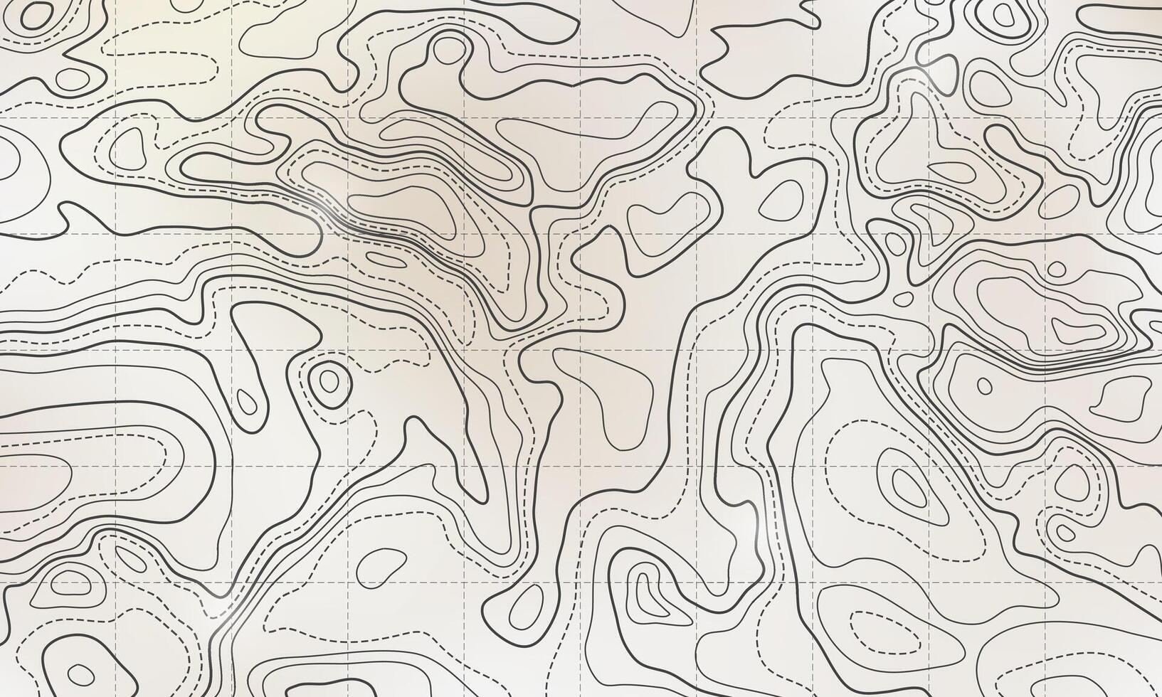 océan bas topographique ligne carte courbée vague isolignes illustration. vecteur