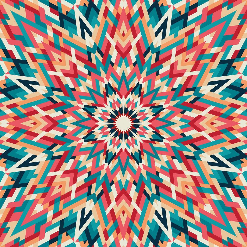 kaléidoscope géométrique coloré modèle. abstrait Contexte vecteur