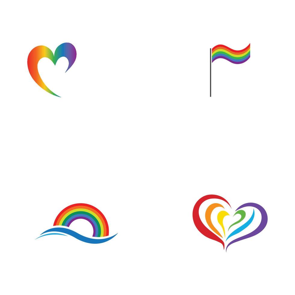 Vector illustration du modèle de symbole de logo lgbt - vector