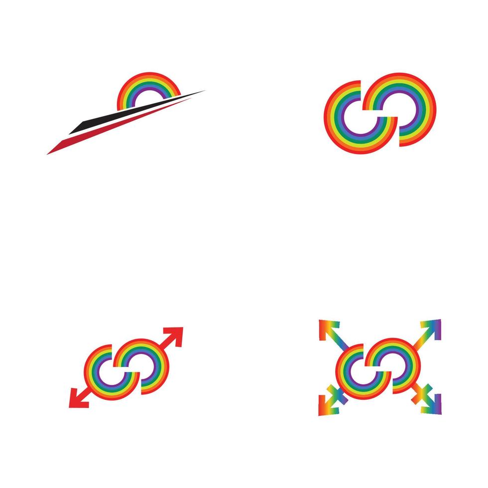 Vector illustration du modèle de symbole de logo lgbt - vector