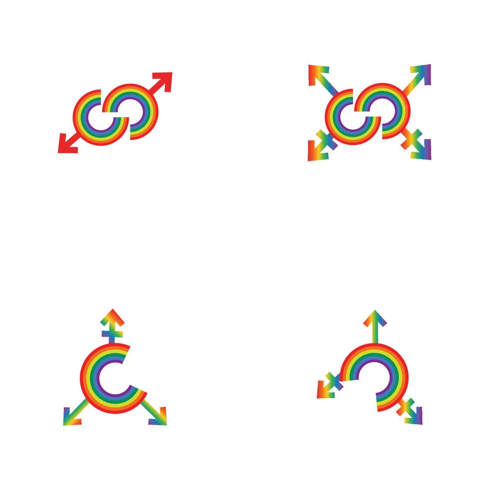 Vector illustration du modèle de symbole de logo lgbt - vector